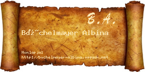 Büchelmayer Albina névjegykártya
